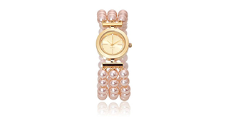 Reloj Rosa Perlas Lujo Dorado