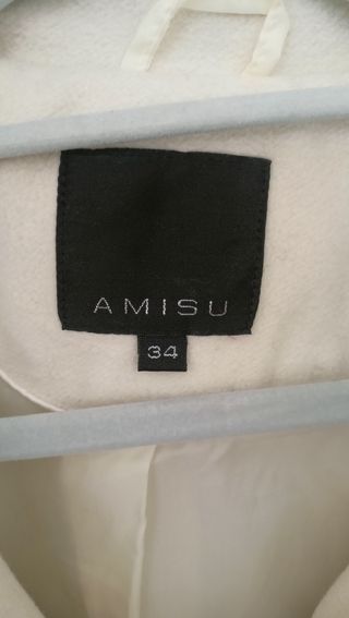 Abrigo paño blanco roto