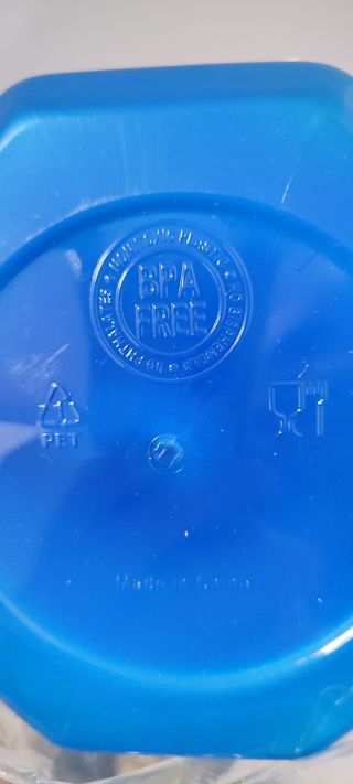 Botella de agua azul Abbott