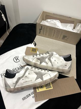 Golden Goose GGDB/SSTAR Tênis Branco Cinza