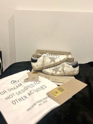Golden Goose GGDB/SSTAR Tênis Branco Cinza