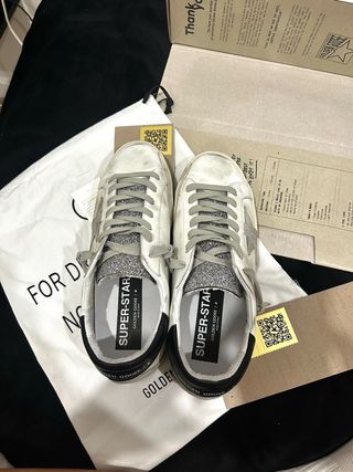 Golden Goose GGDB/SSTAR Tênis Branco Cinza