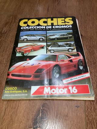 Álbum de cromos Coches Motor 16