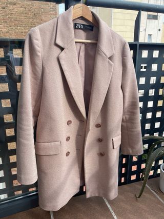 Blazer Zara Rosa Lana Talla M