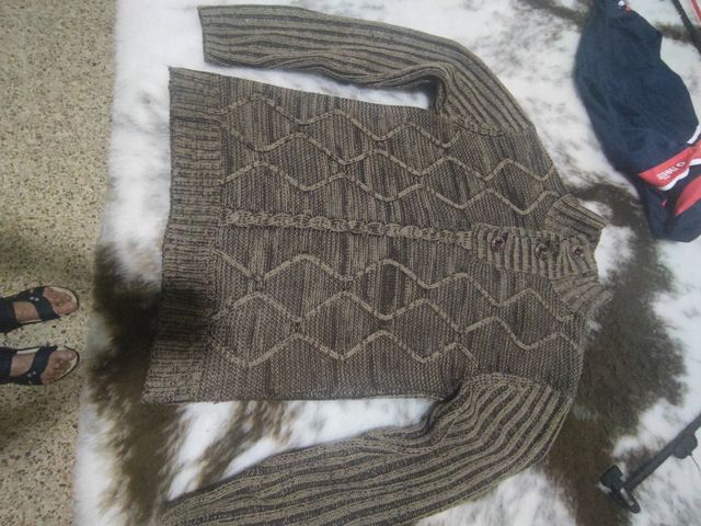 Jersey marrón de punto talla L