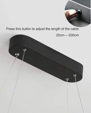 Lámpara colgante LED ovalada con mando y regulable