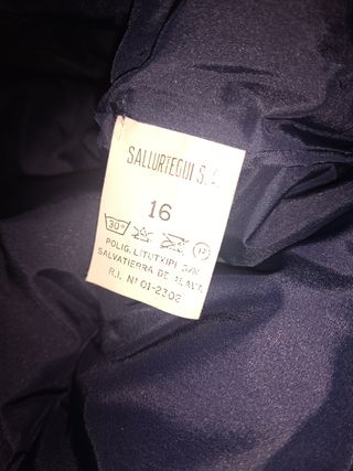 Chaqueta plumas vintage D Pluma  talla 16 como S