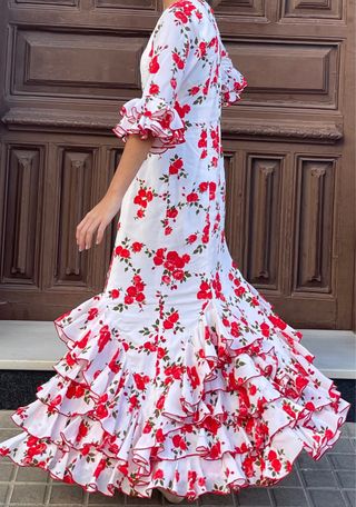 Traje de Flamenca Talla 38/40 con tela para sacar 
