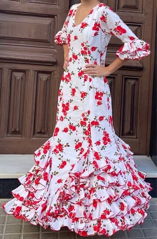 Traje de Flamenca Talla 38/40 con tela para sacar 
