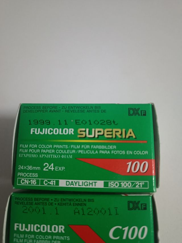 3 bobine fotografiche Fujicolor Superia e C100