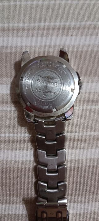 Reloj Sector Esfera Blanca Acero 