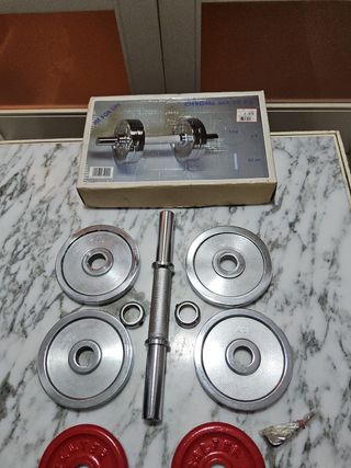 Juego de pesas cromadas 10 kg