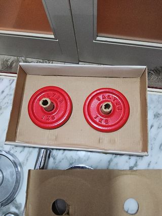 Juego de pesas cromadas 10 kg
