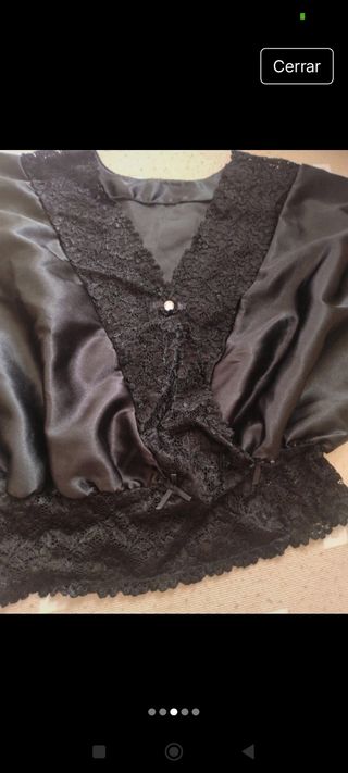 Pijama picardías negro encaje