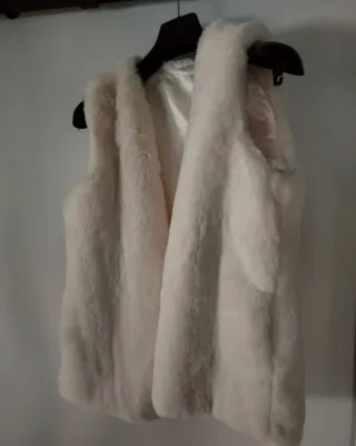 Chaleco pelo blanco 