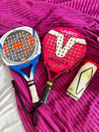Raquetas de pádel Vairo y Vision + pelotas