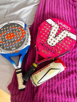 Raquetas de pádel Vairo y Vision + pelotas
