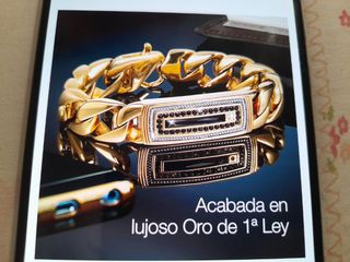 Pulsera Acero 316L Baño Oro 1ª1diamantetallabrilla