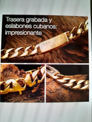 Pulsera Acero 316L Baño Oro 1ª1diamantetallabrilla