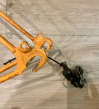 Cuadro Bici Clásica Peugeot Naranja