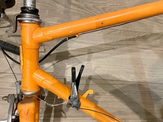 Cuadro Bici Clásica Peugeot Naranja