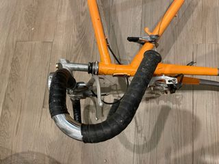 Cuadro Bici Clásica Peugeot Naranja