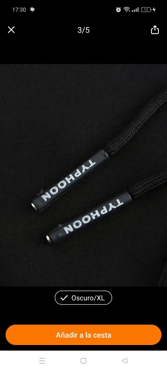 Chaqueta impermeable Alpine Negra Talla XL