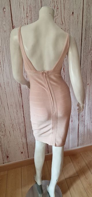 Vestido Uterqüe bandage rosa palo Talla S