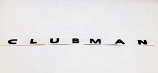 EMBLEMA LOGO TRASERO NEGRO CLUBMAN DE MINI COOPER
