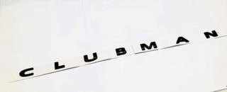 EMBLEMA LOGO TRASERO NEGRO CLUBMAN DE MINI COOPER