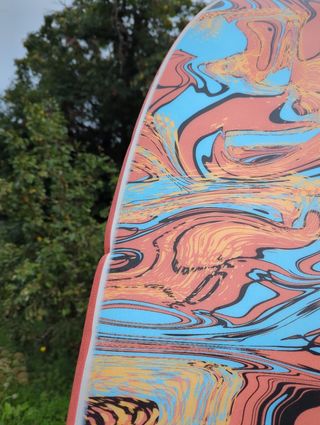 Tabla de surf Olaian 7 pies naranja con funda