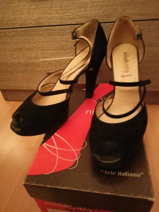 Scarpe Nila&Nila aperte tacco nero Tg 39