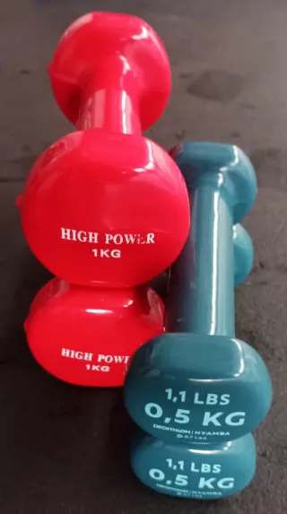 Coppia Manubri 0,5kg e 1kg Rossi e Blu