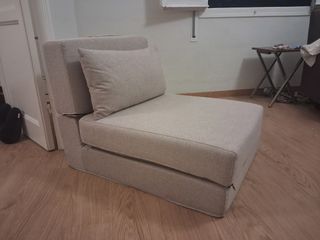 Puff Sillón Arty Kave Home Beige/Gris