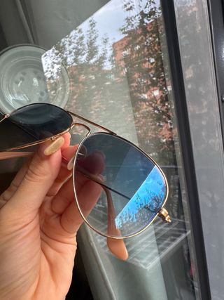 Gafas de Sol Ray-Ban Aviator Doradas Azules