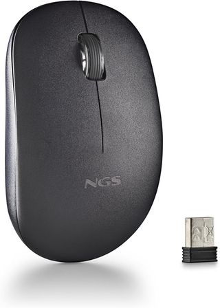 NGS Fog Pro Black - Ratón Inalámbrico, Ratón Óptico de 1000 dpi