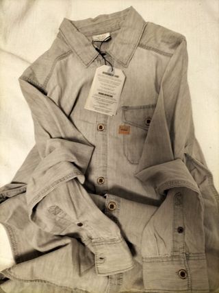 Camisa Zara Gris Niños Talla 11-12