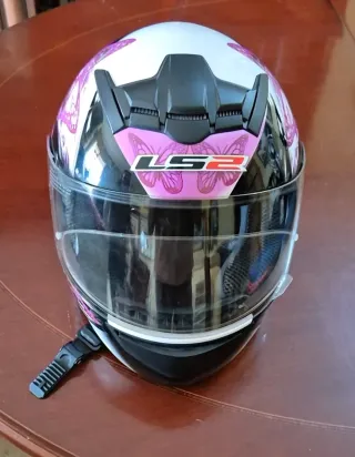 Casco mujer LS2 Mariposa Talla S + Guantes