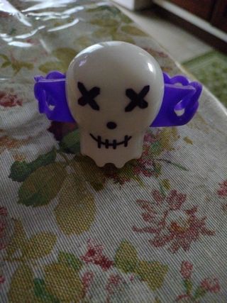 Bracciale Halloween Teschio Viola Bianco