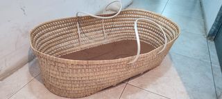 Capazo Moisés Cuna Cesta Bebé Ratán