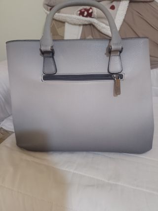 Borsa a mano con tracolla grigio