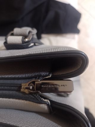 Borsa a mano con tracolla grigio