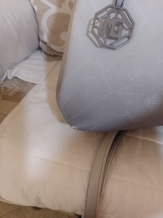 Borsa a mano con tracolla grigio