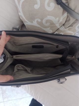 Borsa a mano con tracolla grigio