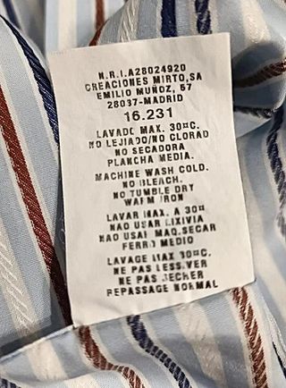 Camisa Mirto Rayas Chico Talla L 