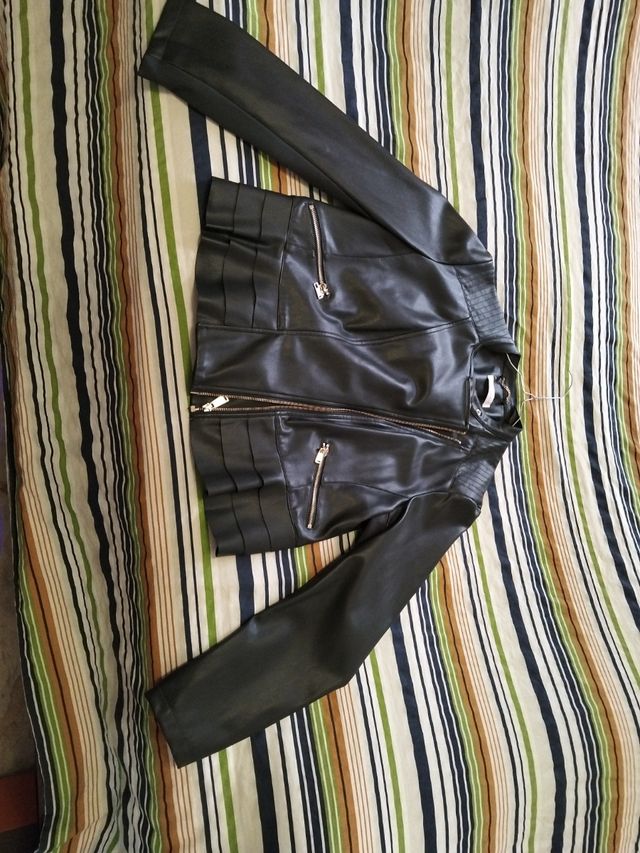 Giubbotto similpelle donna nero