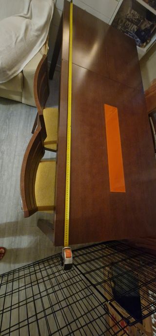 Conjunto de mesa madera maciza con 4 sillas 