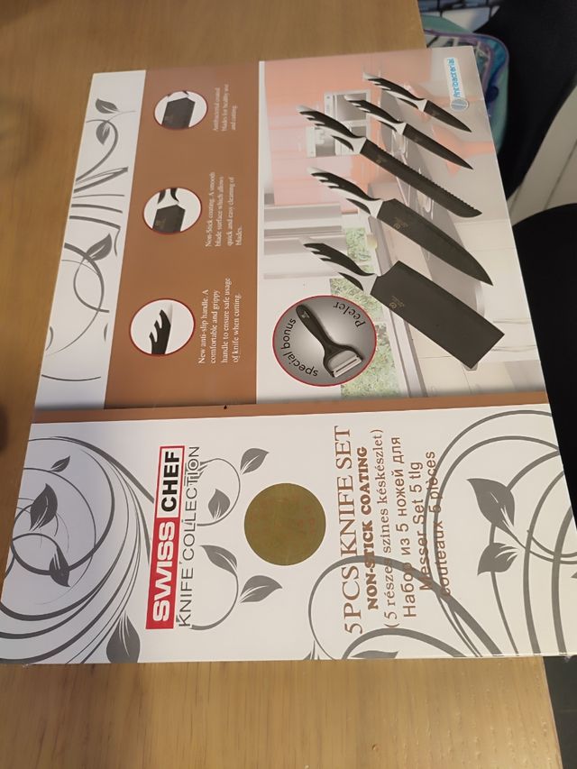 Set 5 Cuchillos Swiss Chef Non-Stick nuevo