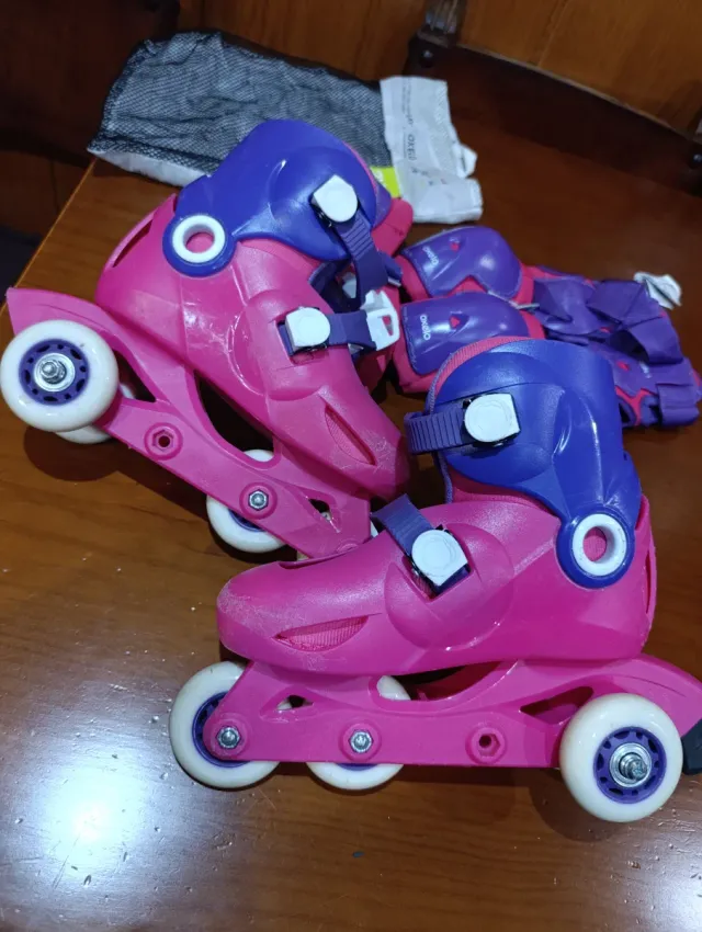 Patins, Capacete Infantil Rosa, proteções