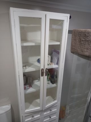 Vitrina Estantería con Cajones Blanca
